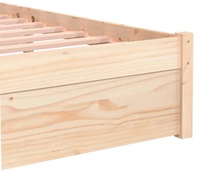Estrutura cama pequena solteiro 75x190 cm madeira maciça