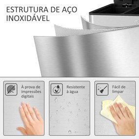 Balde de Lixo de Cozinha com 3 Compartimentos 3x10L Cubo de Lixo de Aç
