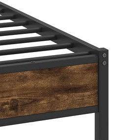 Estrutura cama s/ colchão derivados de madeira carvalho fumado