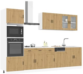 vidaXL 7 peças armário de cozinha conjunto Kalmar carvalho artisiano