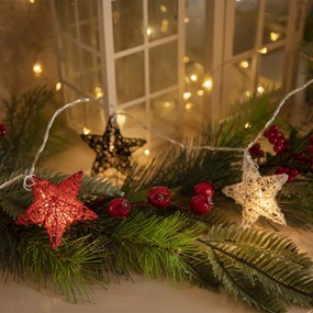 Luzes de corda para exterior de Natal 3,3 m com 10 lâmpadas LED - Stellina