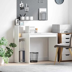 vidaXL Mesa para Computador Branca Madeira engenheirada Compacta