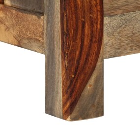 Aparador em madeira de acácia maciça 100x30x50 cm cinzento
