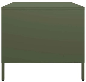 Mesa centro 68,5x50x43,5 cm aço laminado a frio verde-azeitona