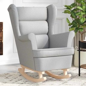 vidaXL Cadeira de baloiço 74x90x102 cm tecido cinzento-nublado
