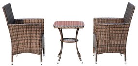 Conjunto Yamas em Vime - 2 Cadeiras e 1 Mesa - Design Natura