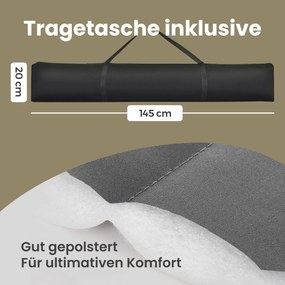 Cama Rede decanso Jardim com armação metálica para rede, capacidade de carga até 200 kg Cinzento