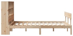 Cama com estante sem colchão 120x190 cm pinho maciço