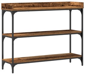 Mesa de Console vidaXL Madeira Velha 100x30x80 cm Madeira Ingenheirada
