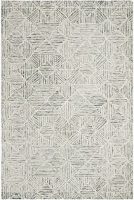 Tapete de lã artesanal de pelo curto Azure