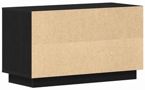 Armário de TV vidaXL Preto Carvalho 80x35x45 cm Madeira Engenharia