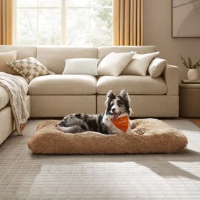 Cama para cães com enchimento macio 122 x 74 cm Castanho