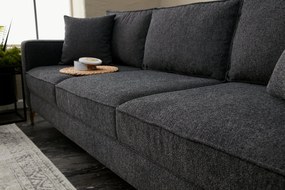 Sofá de 3 Lugares Berlin – Antracite – 220x83x91 cm