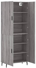 Armário alto 69,5x34x180 cm derivados de madeira sonoma cinza