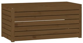 4 pcs conjunto de caixas de jardim pinho maciço castanho mel