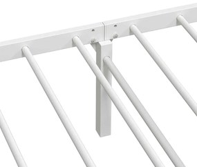 Estrutura de cama sem colchão Dobrável 100x190 cm aço branco