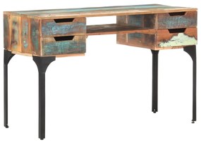 vidaXL Secretária 118x48x75 cm madeira recuperada maciça