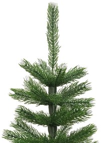 Árvore de Natal artificial fina com suporte PE 120 cm