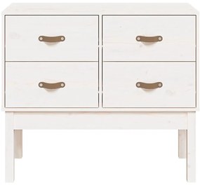 Mesa consola 90x40x78 cm madeira de pinho maciça branco