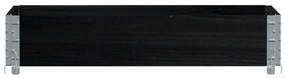 Colar para paletes 100x50 cm madeira de pinho maciça preto