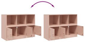 Aparador 99x39x73 cm aço rosa
