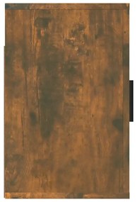Mesa de cabeceira de parede 50x30x47 cm carvalho fumado
