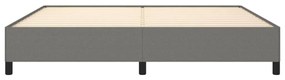 Estrutura de cama sem colchão 200x200 cm tecido cinzento-escuro