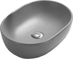 Mexen Viki lavatório de bancada 48 x 35 cm, cinza claro mate - 21054861