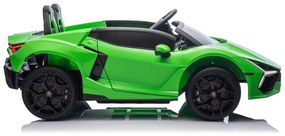 Carro elétrico para Crianças 2 Lugares Lamborghini Revuelto XL STRONG 24V, Rodas AR bombeado, Assento Couro ecológico Verde
