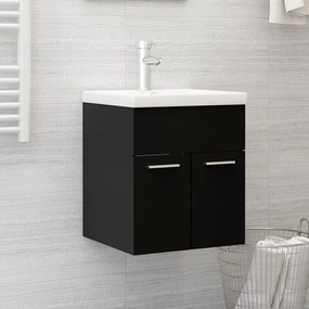 Armário lavatório 41x38,5x46 cm derivados de madeira preto