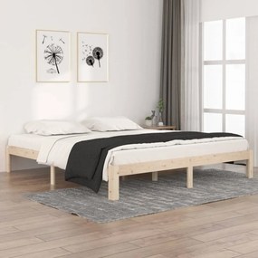 Estrutura de cama super king 180x200 cm madeira maciça