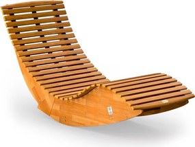 Espreguiçadeira dobrável para sauna Java em acácia 155 x 60 x 93 cm Castanho