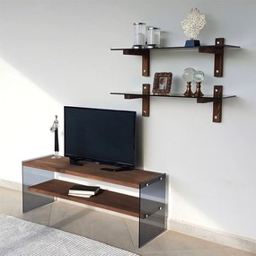 Móvel TV TV102 – Nogueira – 120 x 45 x 35 cm