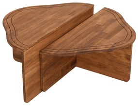 Mesa de Café Altopiano - Castanho - 90x40x45cm e 90x32x45cm
