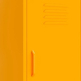 Armário de arrumação aço 42,5x35x101,5 cm amarelo mostarda