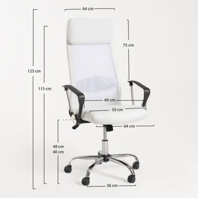 Cadeira Kon Preto - Branco