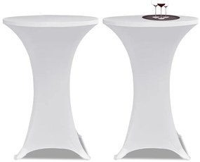 Toalha de Mesa elástica Ø70, Branca / 2 peças