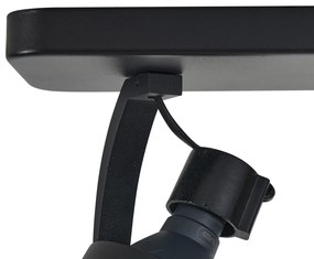 Foco de teto de design preto GU10 70mm 2-luzes ajustável - Vo Design