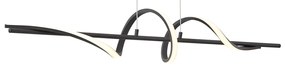 Candeeiro suspenso de design preto 110cm Incl. LED regulável em 3 níveis - Wokkel Design