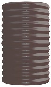 Canteiro elevado jardim 224x40x68cm aço revestido a pó castanho