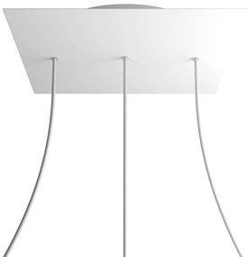 Square XXL Rose-One 3 in-line holes ceiling rose kit 400 mm Cover