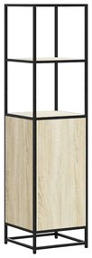 Armário alto 35,5x35x139 cm madeira e metal carvalho sonoma