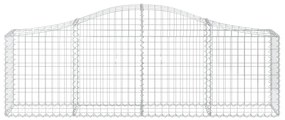 Cesto gabião arqueado 200x30x60/80 cm ferro galvanizado