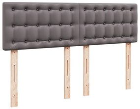 Cama com Molas/Colchão e Luzes Led - 140x200 cm - Couro Artificial Cin