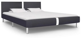 vidaXL Estrutura de cama 120x200 cm couro artificial preto