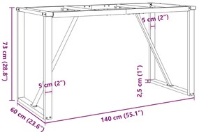 Pernas para mesa de jantar estrutura em O aço