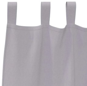 Cortinas 2 pcs Cinza Metálico 260 x 140 cm Poliéster