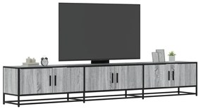 Móvel de TV 240x35x41 cm derivados de madeira cinzento sonoma