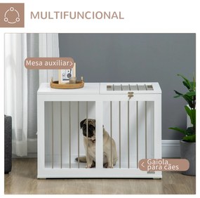 PawHut Gaiola para Cães com 2 Portas Bloqueáveis Casa para Cães de Tam