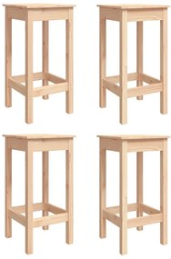 5 pcs conjunto de bar para jardim pinho maciço